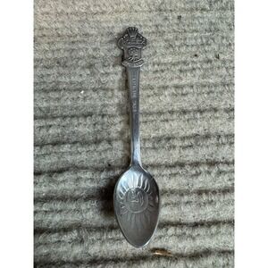 Vintage Rolex Bucherer Switzerland St Moritz Souvenir Spoon Sun Face Logo Silver